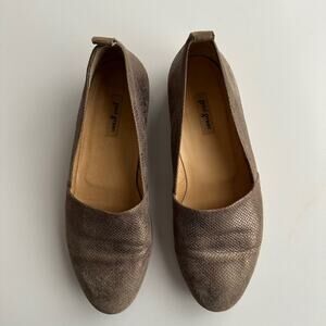 Paul Green Perry Perforated Metallic Smoke Comfort‎ Loafers Shoes UK 3 1/2 US 6